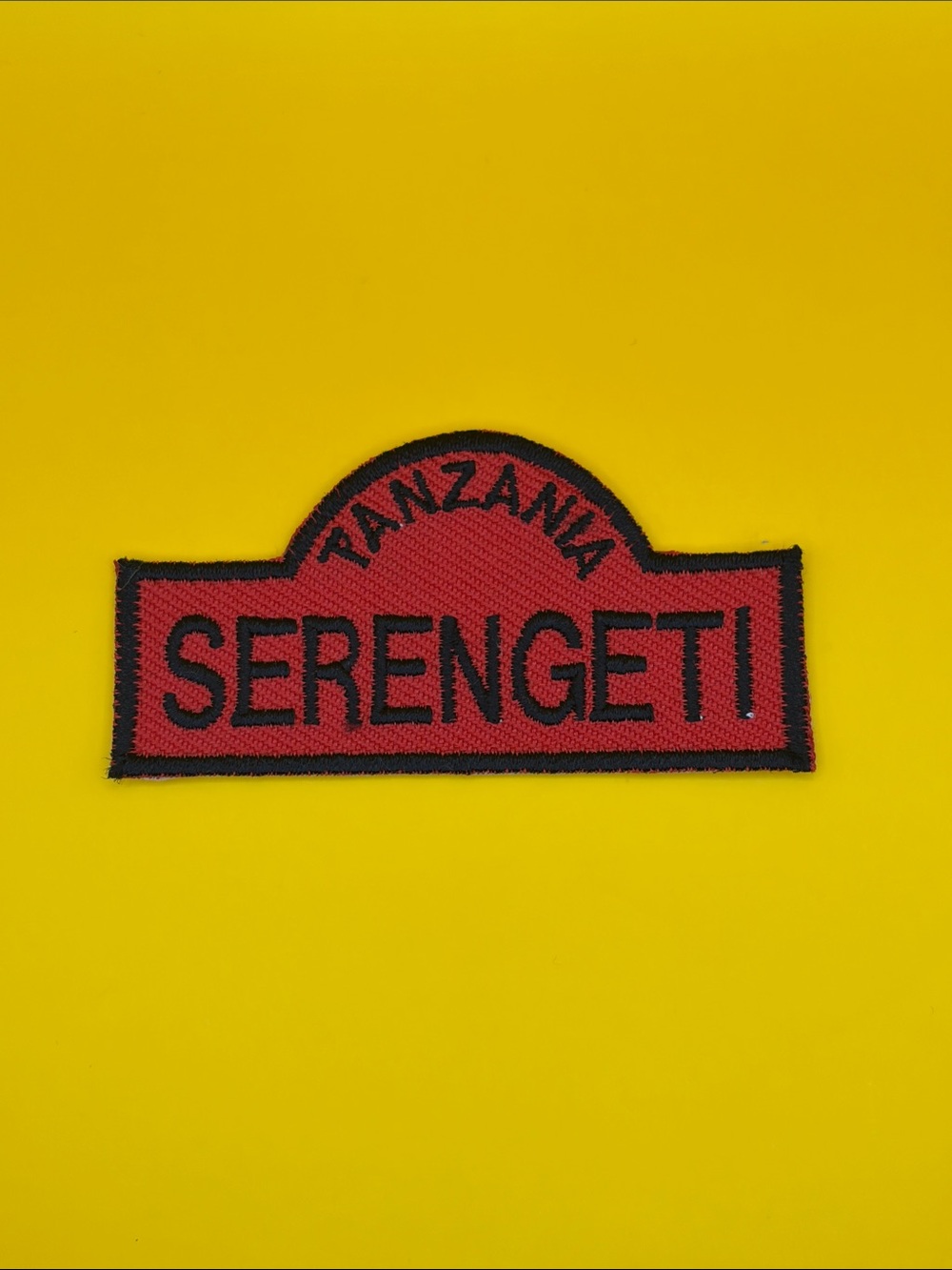 Vintage Serengeti Tanzania Street Sign Sew on Patch